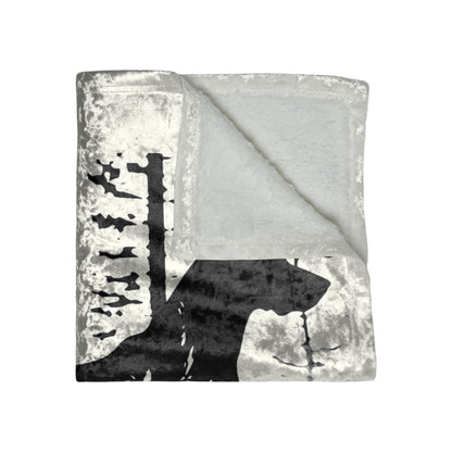 Watchful Eyes Crushed Velvet Blanket
