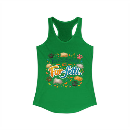 Fur-Fetti Dog Women's Racerback Tank