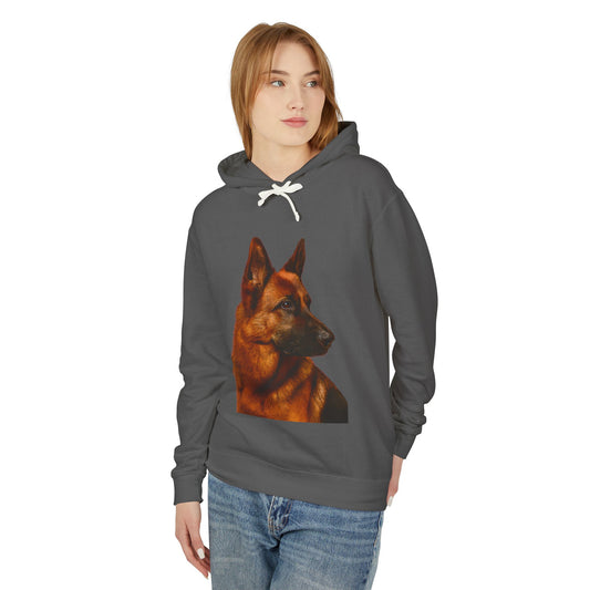 German Shepherd Head Unisex Lightweight Hoodie