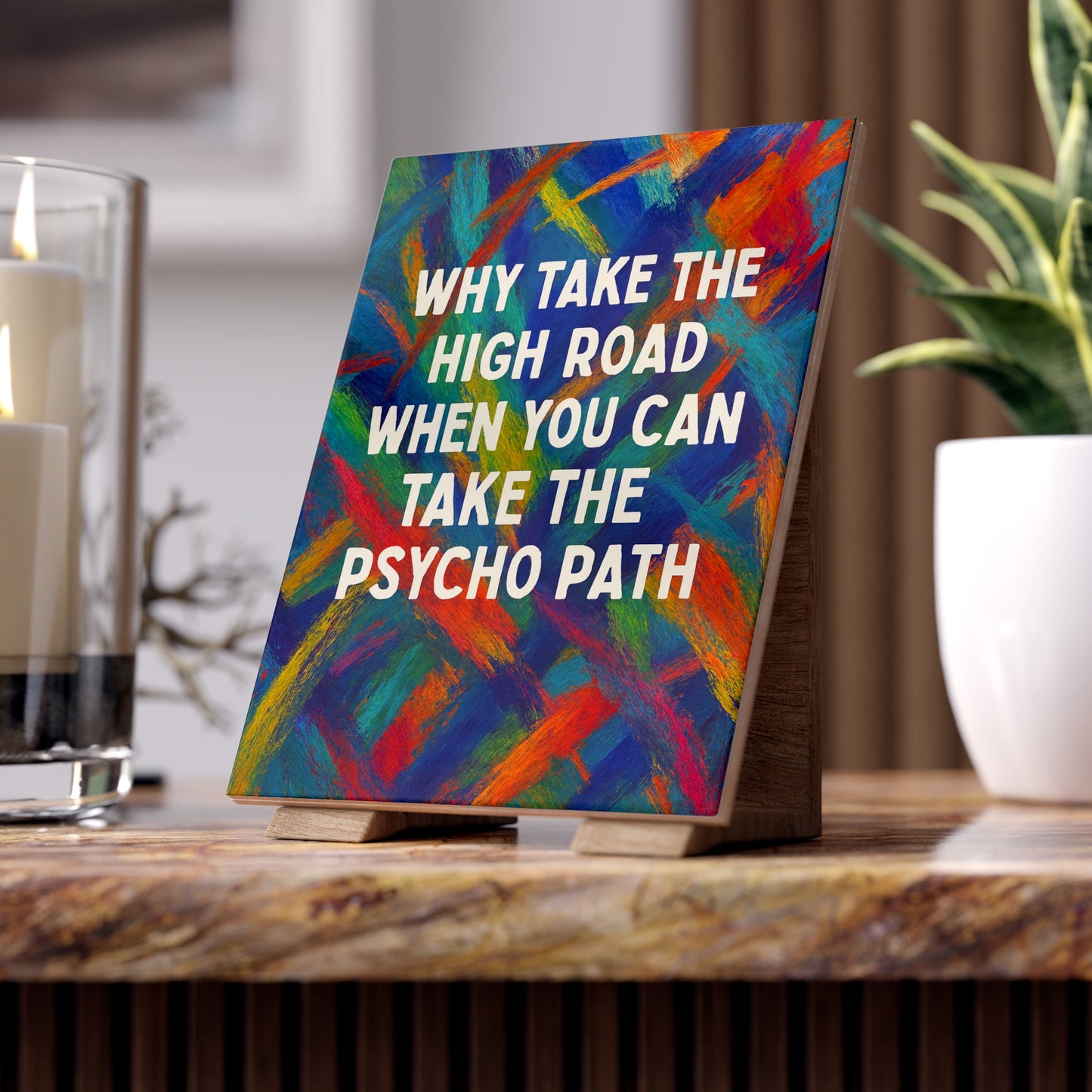 Psycho Path Ceramic Photo Tile
