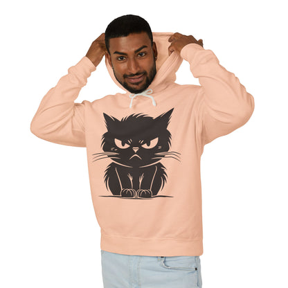 Angry Cat Unisex Lightweight Hoodie