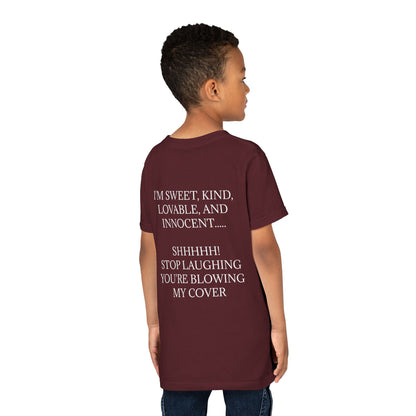 Blowing My Cover Youth Unisex Short Sleeve Crewneck Tee
