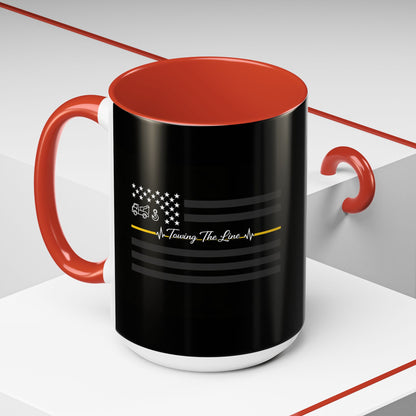 Thin Yellow Line 2-Tone Coffee Mug