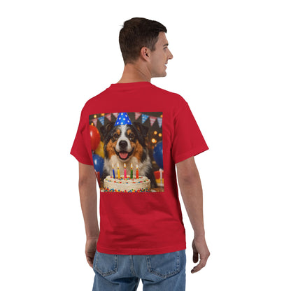 Birthday Buddy Aussie Men's Short-Sleeve Crewneck Tee