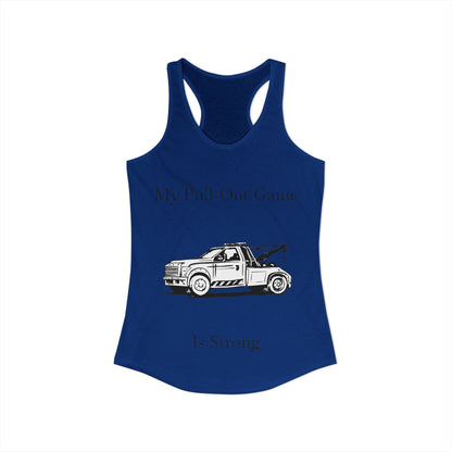 Pull Out Wheel Lift Tow Truck Women's Racerback Tank
