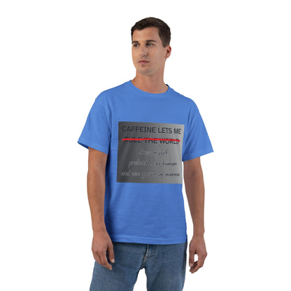 Caffeine Lets Me Men's Short-Sleeve Crewneck Tee