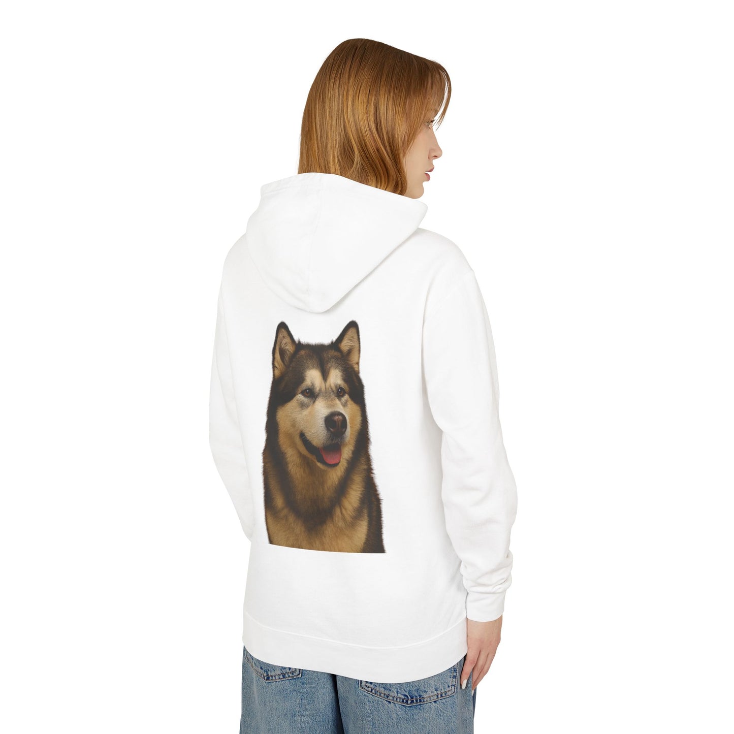 Malamute Head Unisex Lightweight Hoodie