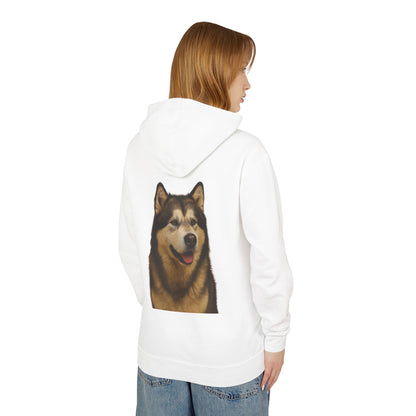 Malamute Head Unisex Lightweight Hoodie