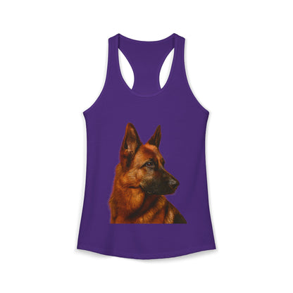 German Shepherd Head Women's Racerback Tank