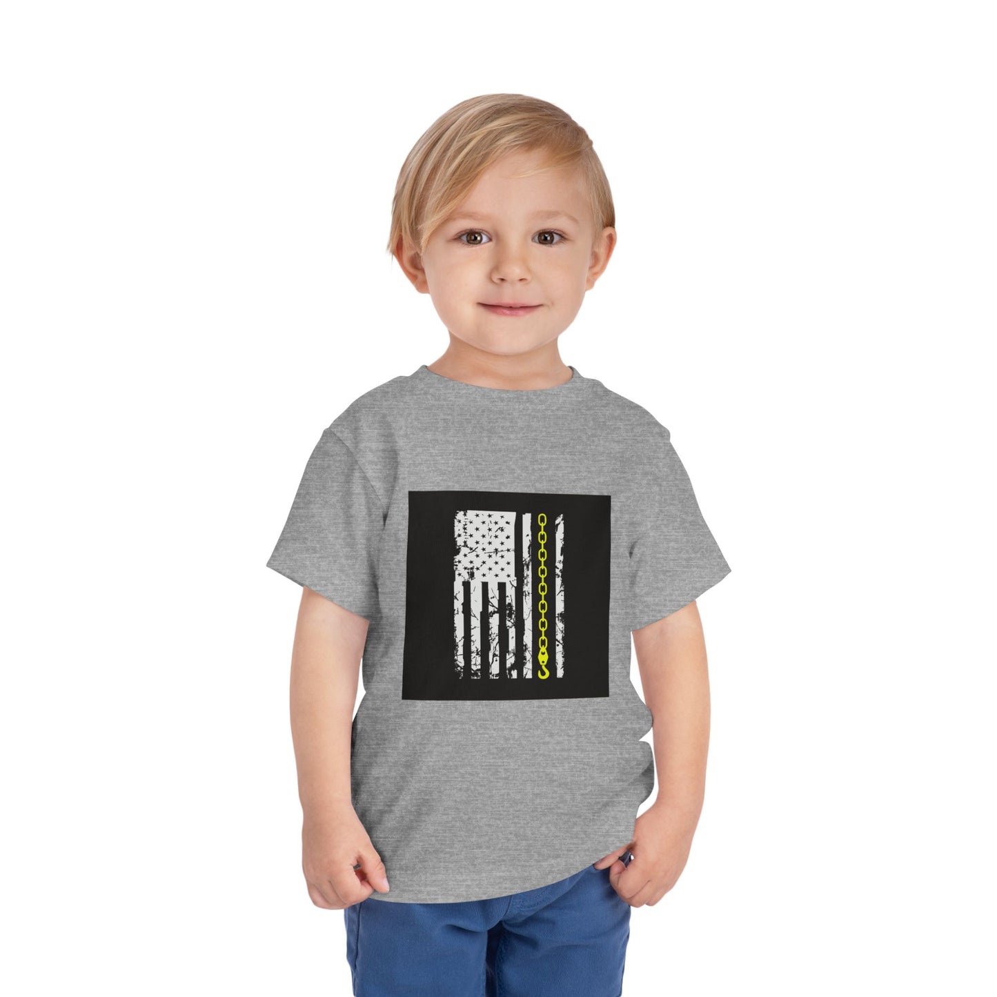 Thin Yellow Line Toddler Unisex Short Sleeve Crewneck Tee