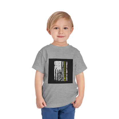 Thin Yellow Line Toddler Unisex Short Sleeve Crewneck Tee