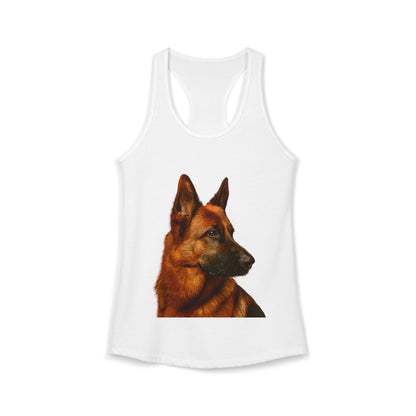 German Shepherd Head Women's Racerback Tank