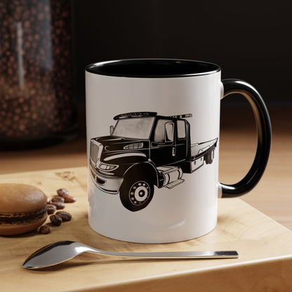 Flatbed Tow Truck 2-Tone Coffee Mug