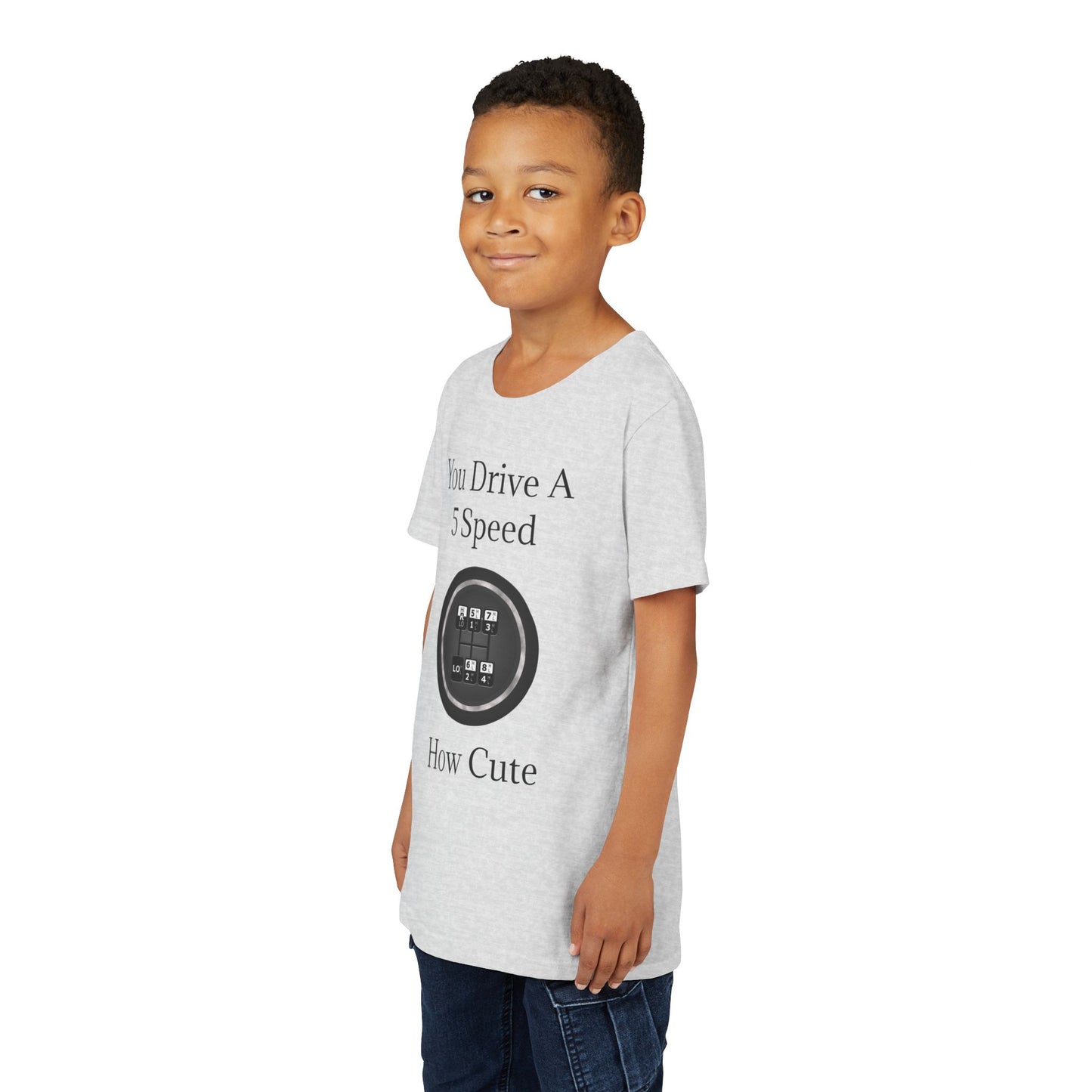 5 Speed How Cute Youth Unisex Short Sleeve Crewneck Tee