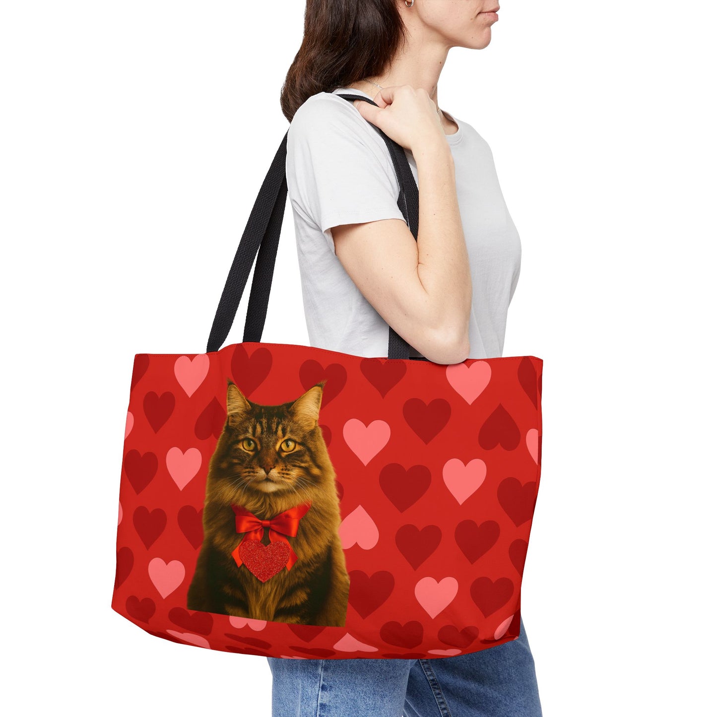 Cupid's Companion Cat Weekender Tote Bag