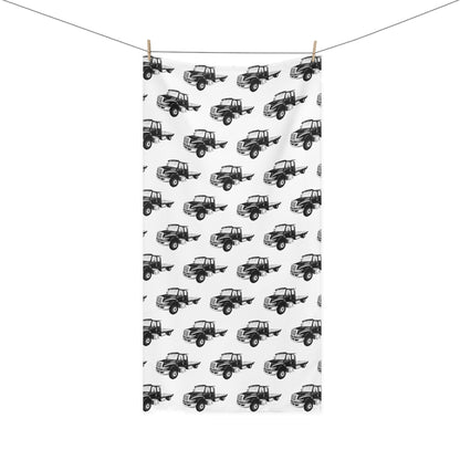 Flatbed Tow Truck Mink-Cotton  Beach Towel