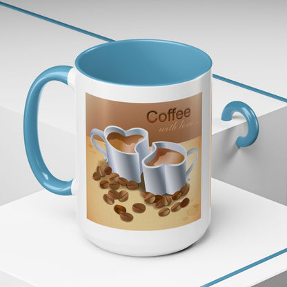 Coffee With Love 2-Tone Coffee Mug