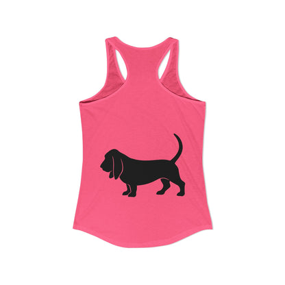 Basset Silhouette Women's Racerback Tank