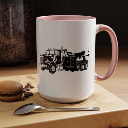 Heavy Tow Truck 2-Tone Coffee Mug