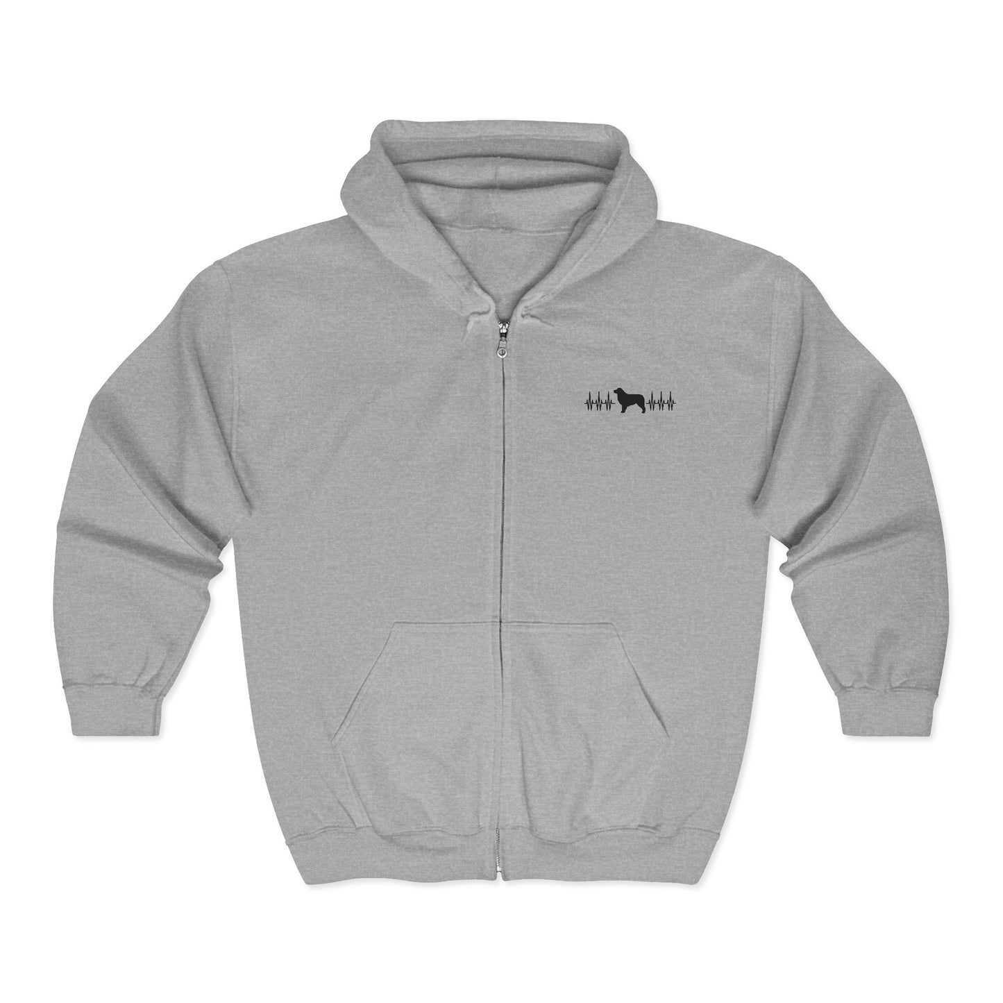 My Heart Beats For Aussies Unisex Full Zip Hoodie