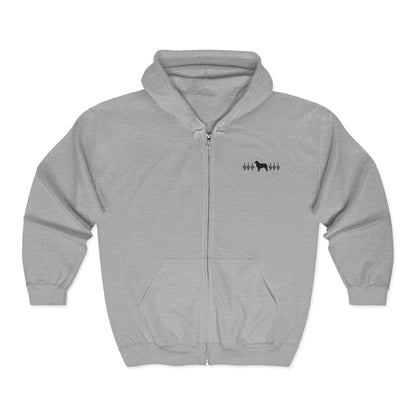 My Heart Beats For Aussies Unisex Full Zip Hoodie