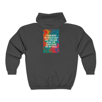 Subtitles Unisex Full Zip Hoodie