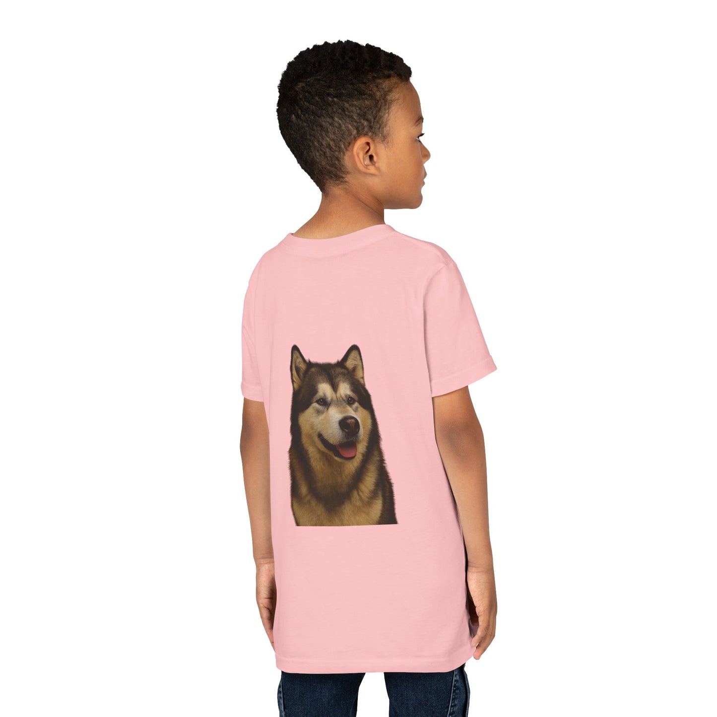 Malamute Head Youth Unisex Short Sleeve Crewneck Tee