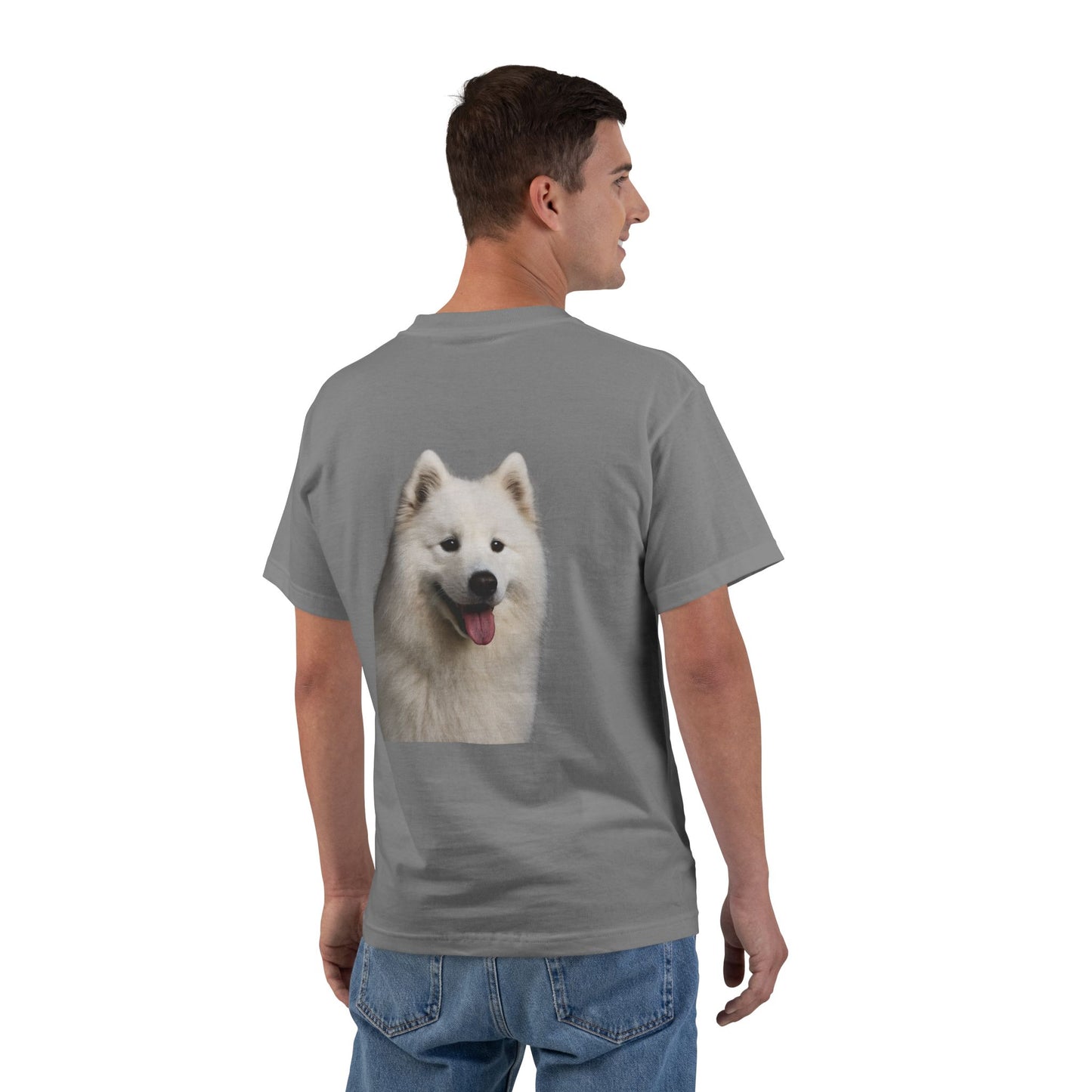 Samoyed Head Men's Short-Sleeve Crewneck Tee