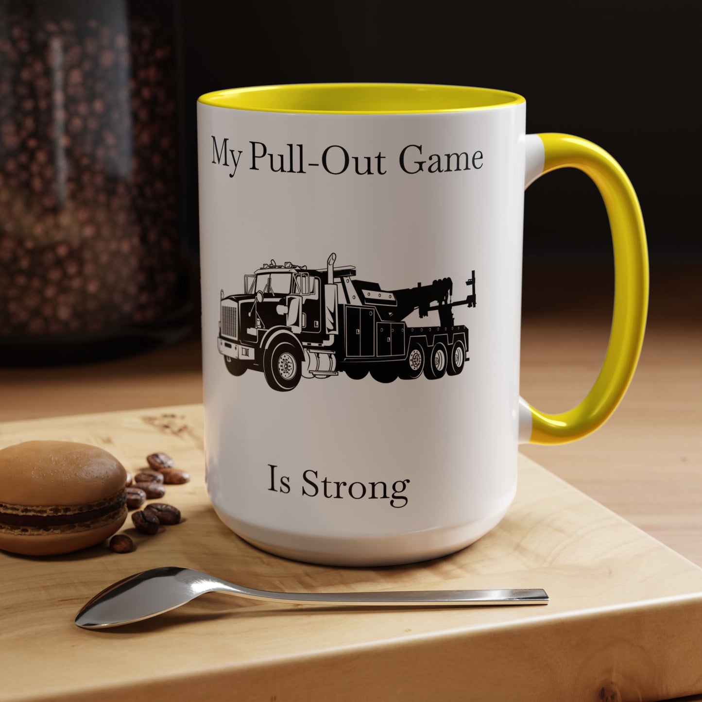 Pull Out Heavy Tow Truck 2-Tone Coffee Mug