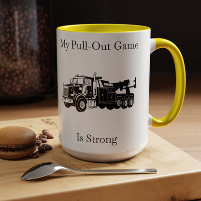 Pull Out Heavy Tow Truck 2-Tone Coffee Mug