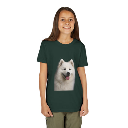 Samoyed Head Youth Unisex Short Sleeve Crewneck Tee