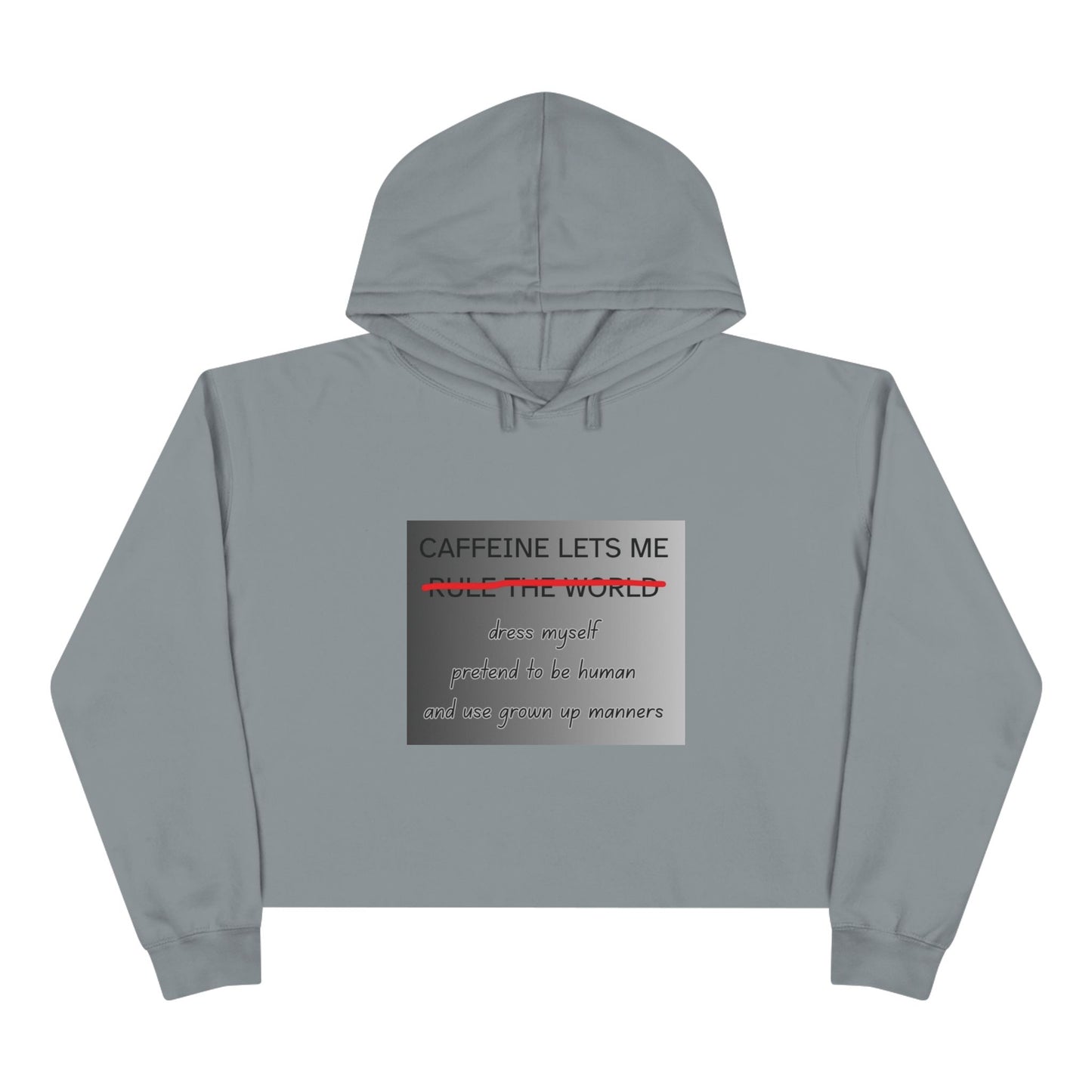 Caffeine Lets Me Women's Crop Hoodie