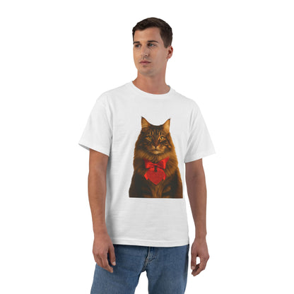 Cupid's Companion Cat Men's Short-Sleeve Crewneck Tee
