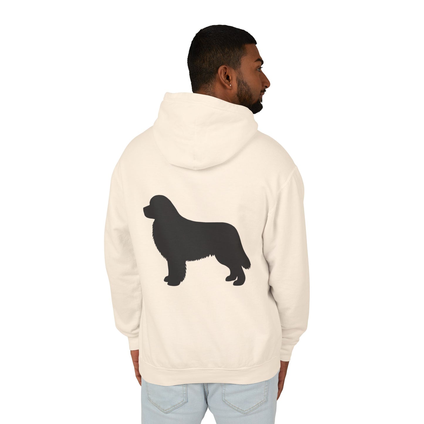 Newfie Silhouette Unisex Lightweight Hoodie