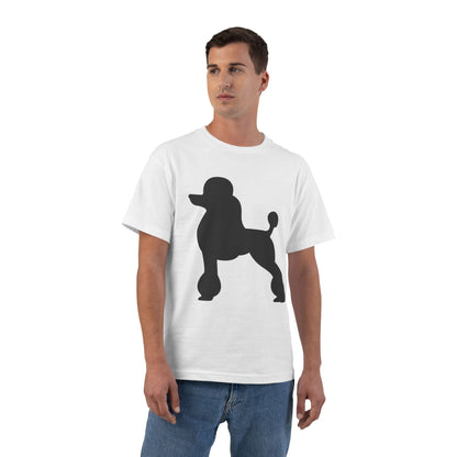 Poodle Silhouette Men's Short-Sleeve Crewneck Tee