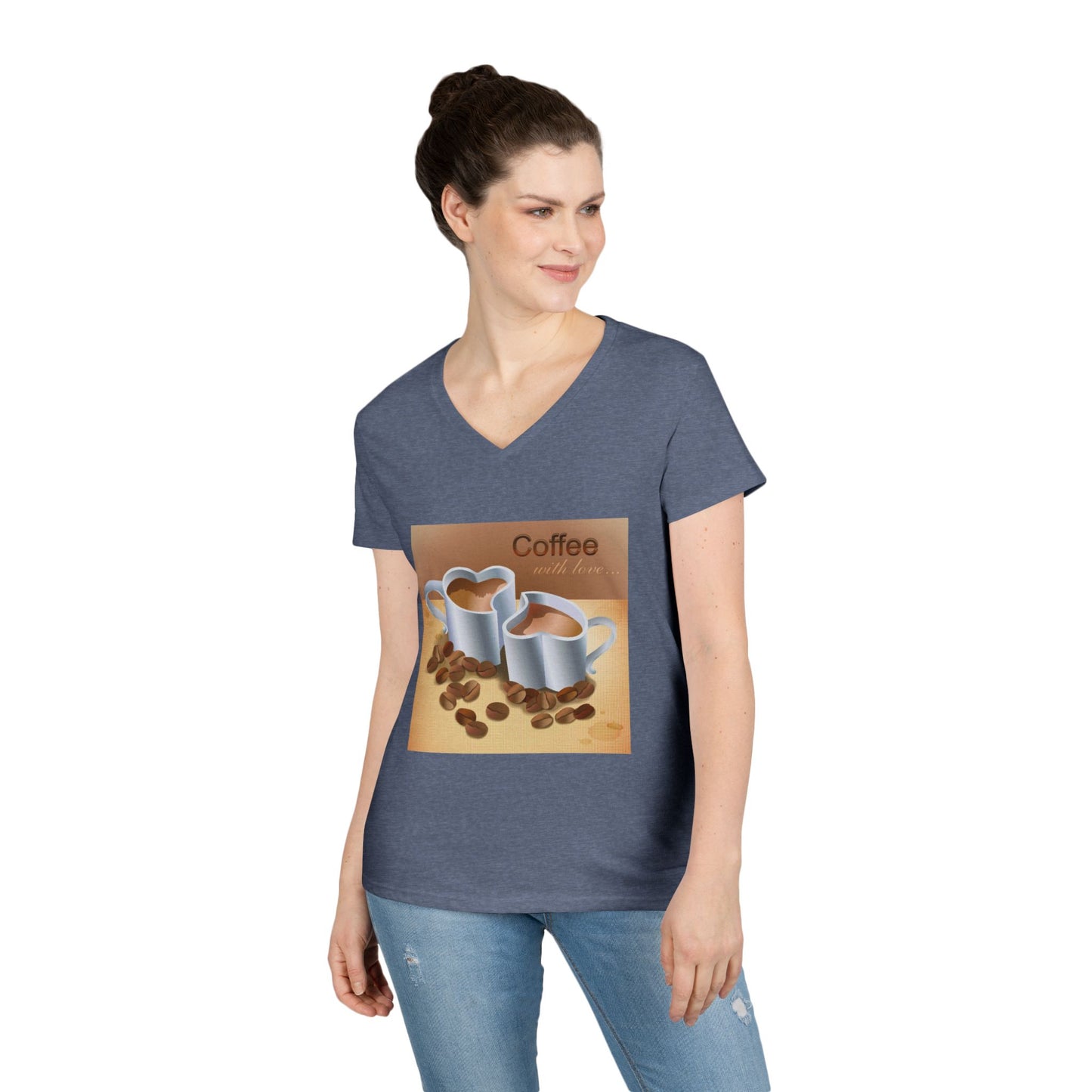 Coffee With Love Women's V-Neck T-Shirt