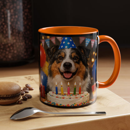 Birthday Buddy Aussie 2-Tone Coffee Mug