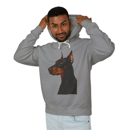 Doberman Head Unisex Lightweight Hoodie