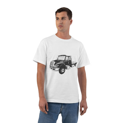 Flatbed Tow Truck Men's Short-Sleeve Crewneck Tee