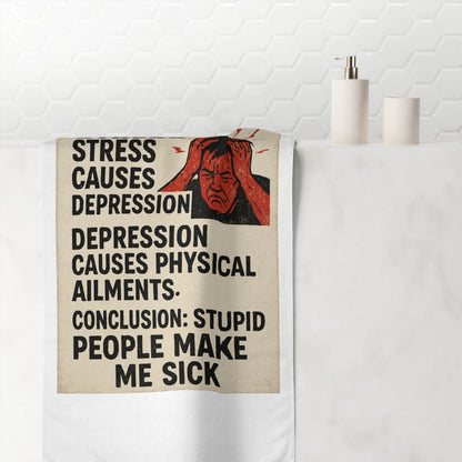 Stupid People Mink-Cotton  Beach Towel