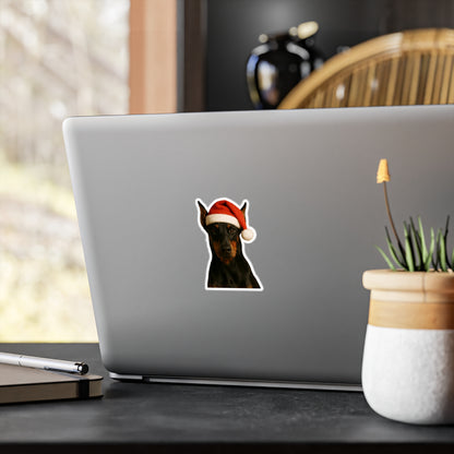 Santa Paws Doberman Vinyl Decal