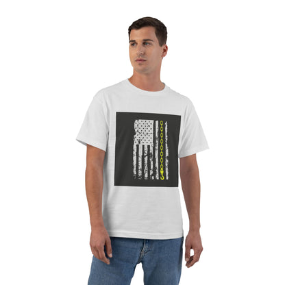 Thin Yellow Line Men's Short-Sleeve Crewneck Tee