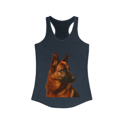 German Shepherd Head Women's Racerback Tank
