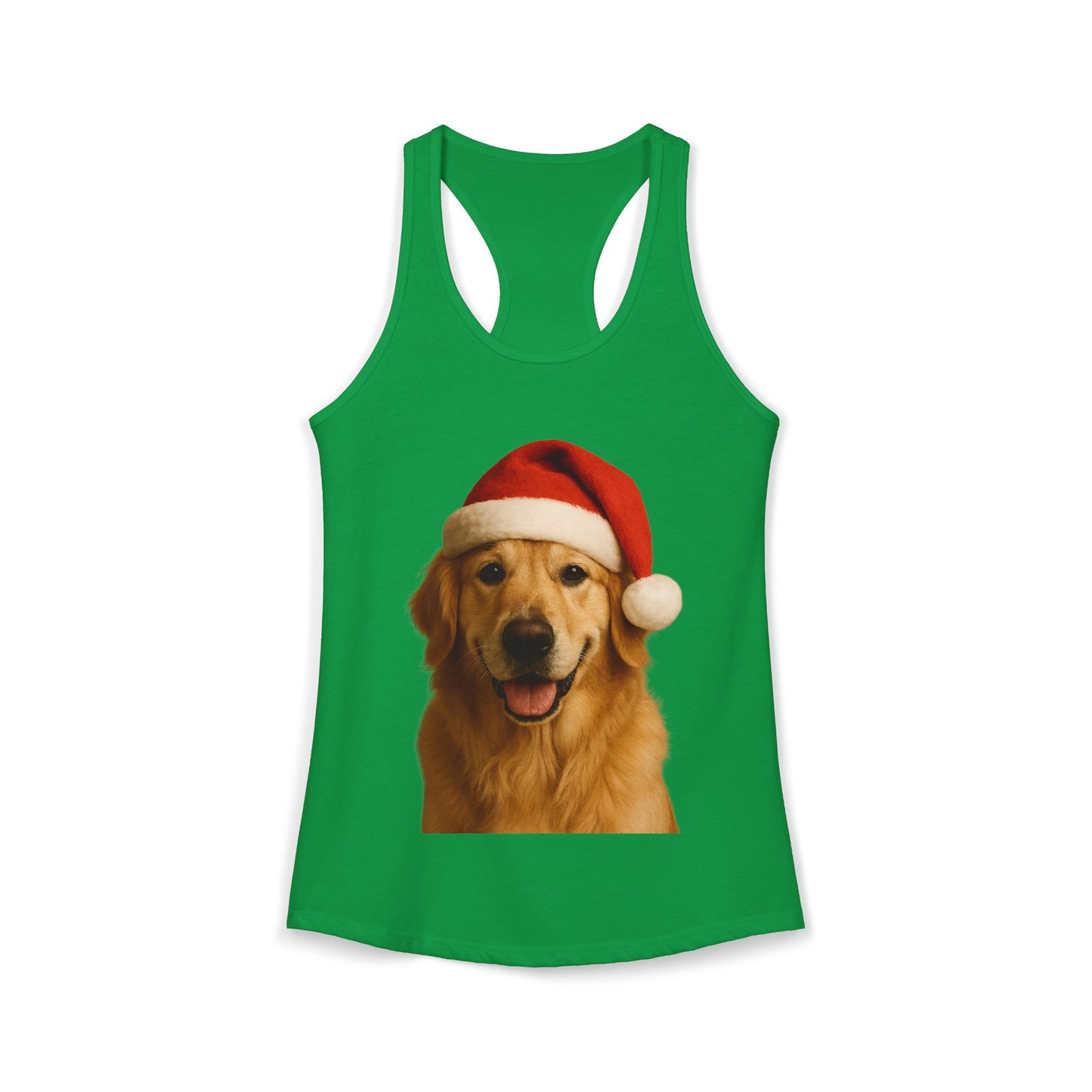 Santa Paws Golden Women's Racerback Tank