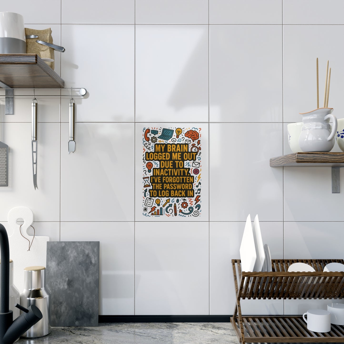 Logged Out Ceramic Photo Tile