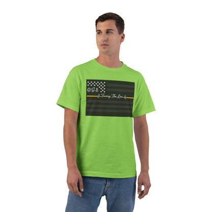 Thin Yellow Line Men's Short-Sleeve Crewneck Tee