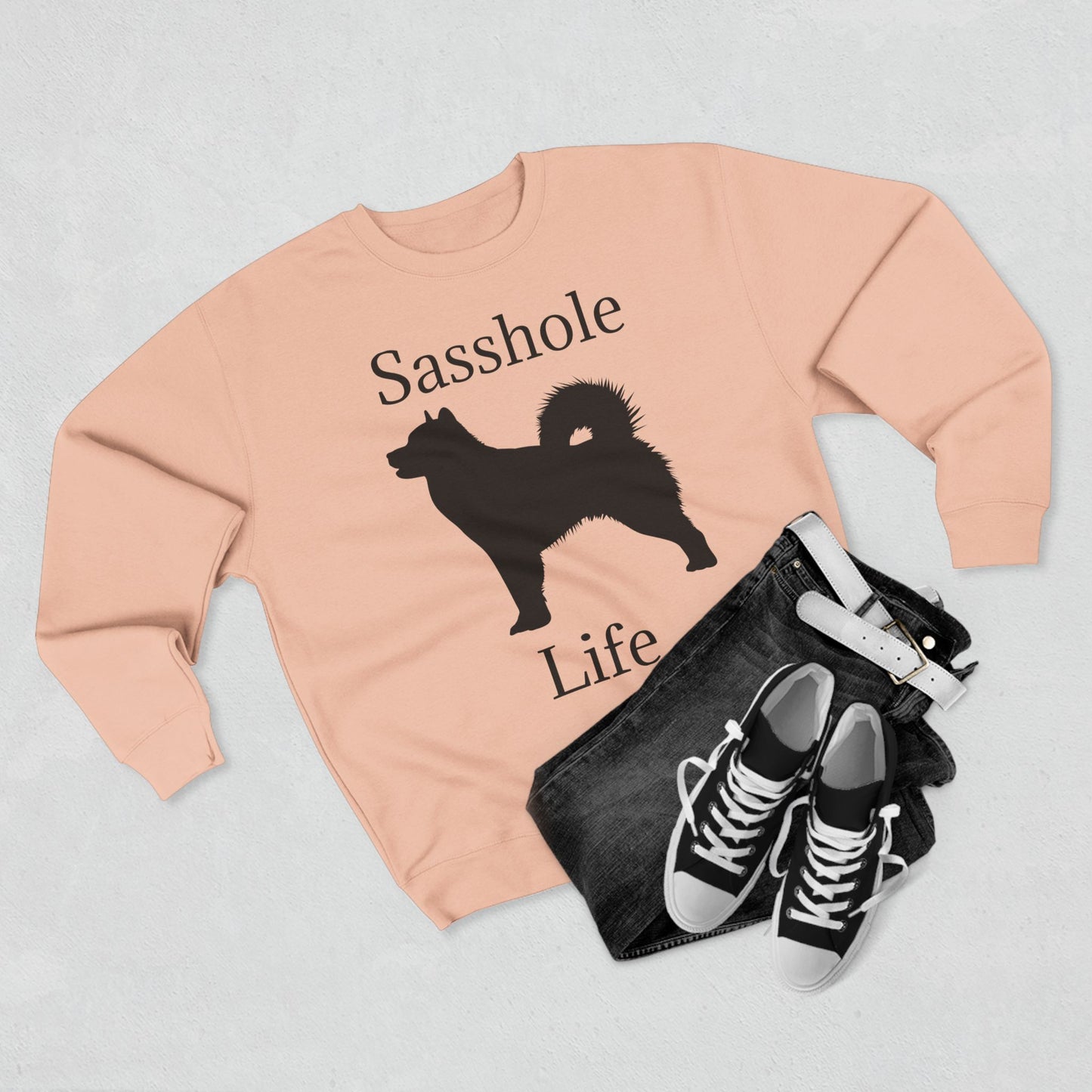 Sasshole Life Unisex Crewneck Sweatshirt
