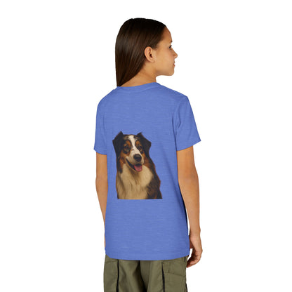 Aussie Head Youth Unisex Short Sleeve Crewneck Tee