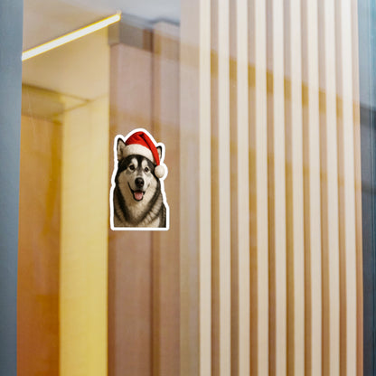 Santa Paws Malamute Vinyl Decal
