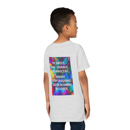Blowing My Cover Youth Unisex Short Sleeve Crewneck Tee